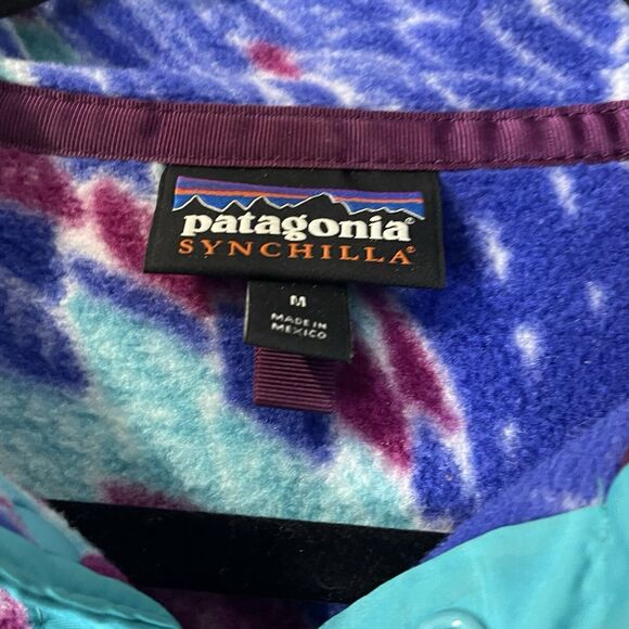 PATAGONIA Synchilla Snap T Harvest Moon Owl Fleece Pullover Medium Outdoors - Picture 2 of 7